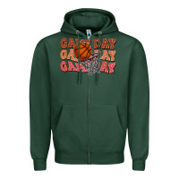 Sports Green game day game day game day basketball Zipper Hoodie - HowdyJamesFarm