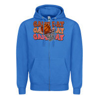 True Royal game day game day game day basketball Zipper Hoodie - HowdyJamesFarm