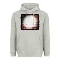 Moon Dust America Wood Flag with bBeach Effect Heavyweight Hoodie - CowCowDesign