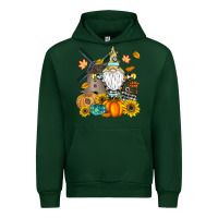 Forest Green Happy Fall Urban Hoodie - CowhideDigitalArt