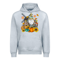 Heather Grey Happy Fall Urban Hoodie - CowhideDigitalArt