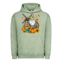 Pigment Oil Green Happy Fall Urban Hoodie - CowhideDigitalArt
