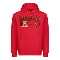 Red Mamas boy with leopard mother's day Premium Hoodie - HowdyJamesFarm