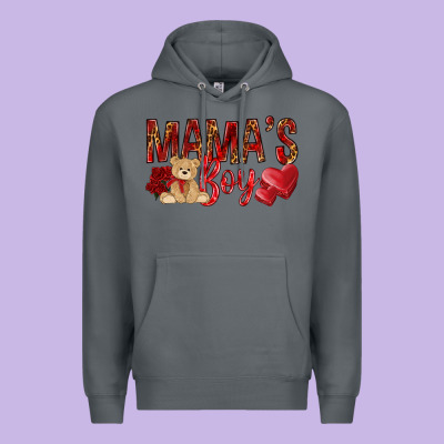 Mamas Boy With Leopard Mother's Day Premium Hoodie Designed By Howdyjamesfarm