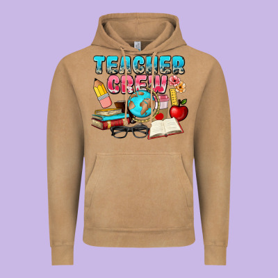 Teacher Crew Vintage Hoodie Designed By Nancycooperartshop