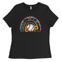 Black baseball rainbow Ladies Tee - Artiststas