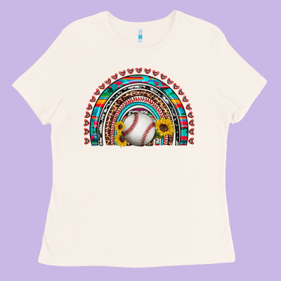 Baseball Rainbow Ladies Tee Designed By Artiststas
