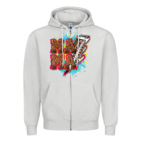 Mama Football Lightning Bolt Zipper Hoodie | Teevron