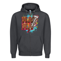 Smoke Mama Football lightning bolt Zipper Hoodie - HowdyJamesFarm