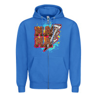 True Royal Mama Football lightning bolt Zipper Hoodie - HowdyJamesFarm