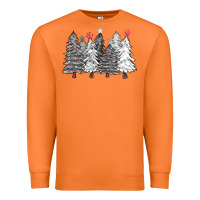 Carrot black and white christmas trees with lights Premium Sweatshirt - FaDigitalArtStudio