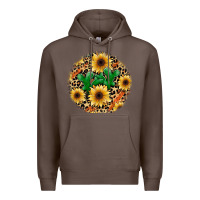 Coffee leopard cactus sunflower Premium Hoodie - JahusDesignShop