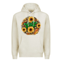 Oatmeal Heather leopard cactus sunflower Premium Hoodie - JahusDesignShop
