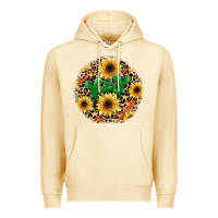 Pina Colada leopard cactus sunflower Premium Hoodie - JahusDesignShop