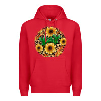 Red leopard cactus sunflower Premium Hoodie - JahusDesignShop