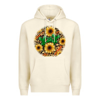 Sandshell leopard cactus sunflower Premium Hoodie - JahusDesignShop