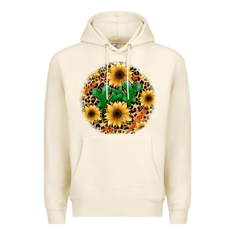 Leopard Cactus Sunflower Premium Hoodie by JahusDesignShop | Teevron