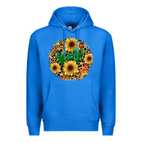 True Royal leopard cactus sunflower Premium Hoodie - JahusDesignShop