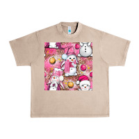French Oak Pink Christmas cute snowman Urban Heavy Tee - NancyCooperArtShop