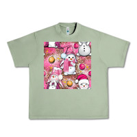 Oil Green Pink Christmas cute snowman Urban Heavy Tee - NancyCooperArtShop