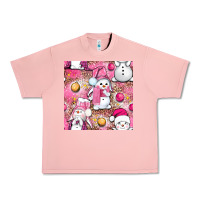 Salmon Pink Christmas cute snowman Urban Heavy Tee - NancyCooperArtShop