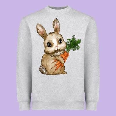 Eastrt Bunny Carrot Heavyweight Sweatshirt Designed By Ranaportraitstore