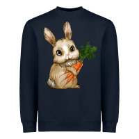 Navy eastrt bunny carrot Heavyweight Sweatshirt - RanaPortraitStore