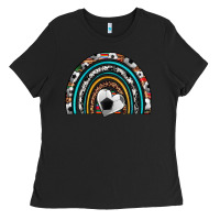 Black soccer rainbow Ladies Tee - Artiststas