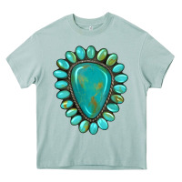 Arona western gemstone turquoise Heavy Core Tee - Artiststas