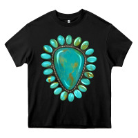 Black western gemstone turquoise Heavy Core Tee - Artiststas