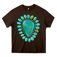 Chocolate Brown western gemstone turquoise Heavy Core Tee - Artiststas