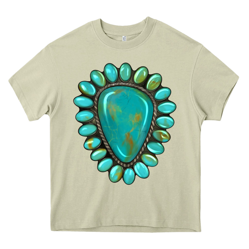 Western Gemstone Turquoise Heavy Core Tee by Artiststas | Teevron