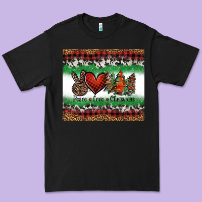 Peace Love Christmas Trees Premium Tee Designed By Jasminsmagicworld