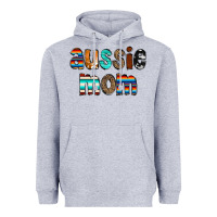 Heather Grey Aussie mom Heavyweight Hoodie - CowCowDesign