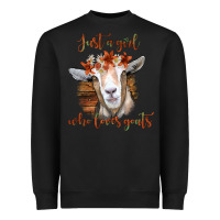 Black Just a Girl Who Loves Goat Heavyweight Sweatshirt - Bettercallsaul