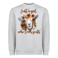 Just A Girl Who Loves Goat Heavyweight Sweatshirt | Teevron