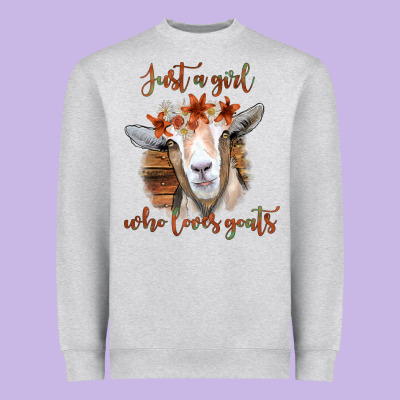 Just A Girl Who Loves Goat Heavyweight Sweatshirt Designed By Bettercallsaul