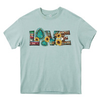 Arona western gemstone sunflowers serape leopard turquoise love Heavy Core Tee - Artiststas