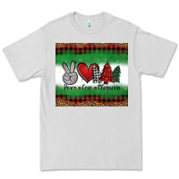 Dove Grey Peace Love Christmas Trees Premium Tee - Jasminsmagicworld