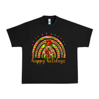 Black Happy holidays elf gnome Urban Heavy Tee - NancyCooperArtShop