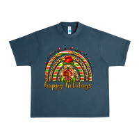 Midnight Navy Happy holidays elf gnome Urban Heavy Tee - NancyCooperArtShop