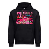Black Happy Valentines Day Urban Hoodie - CowhideDigitalArt
