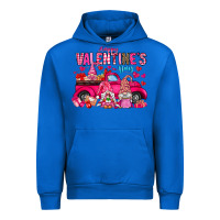 Cobalt Happy Valentines Day Urban Hoodie - CowhideDigitalArt