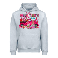 Heather Grey Happy Valentines Day Urban Hoodie - CowhideDigitalArt