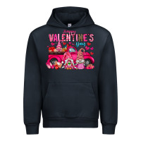Navy Happy Valentines Day Urban Hoodie - CowhideDigitalArt