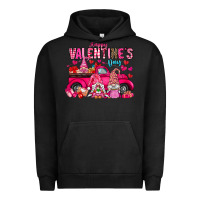 Pigment Black Happy Valentines Day Urban Hoodie - CowhideDigitalArt