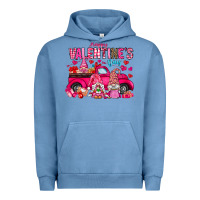 Pigment Pebble Blue Happy Valentines Day Urban Hoodie - CowhideDigitalArt