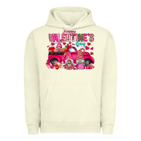 Pigment Pistachio Happy Valentines Day Urban Hoodie - CowhideDigitalArt