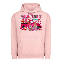 Pigment Salmon Happy Valentines Day Urban Hoodie - CowhideDigitalArt
