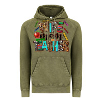 Vintage Olive wife mom teacher Vintage Hoodie - NancyCooperArtShop